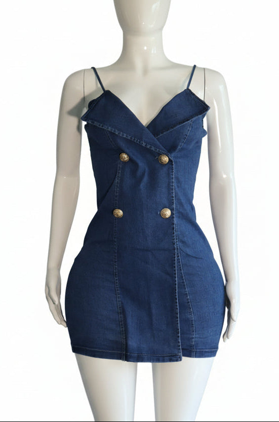 denim dress with gold chain straps Muse Button – MONI-LUXE Boutique -Walking Angels Self-Portrait Pink Macrame Lace Sweet 15 Dress Blue denim or thrown over with Brand Name:Needle & Thread
