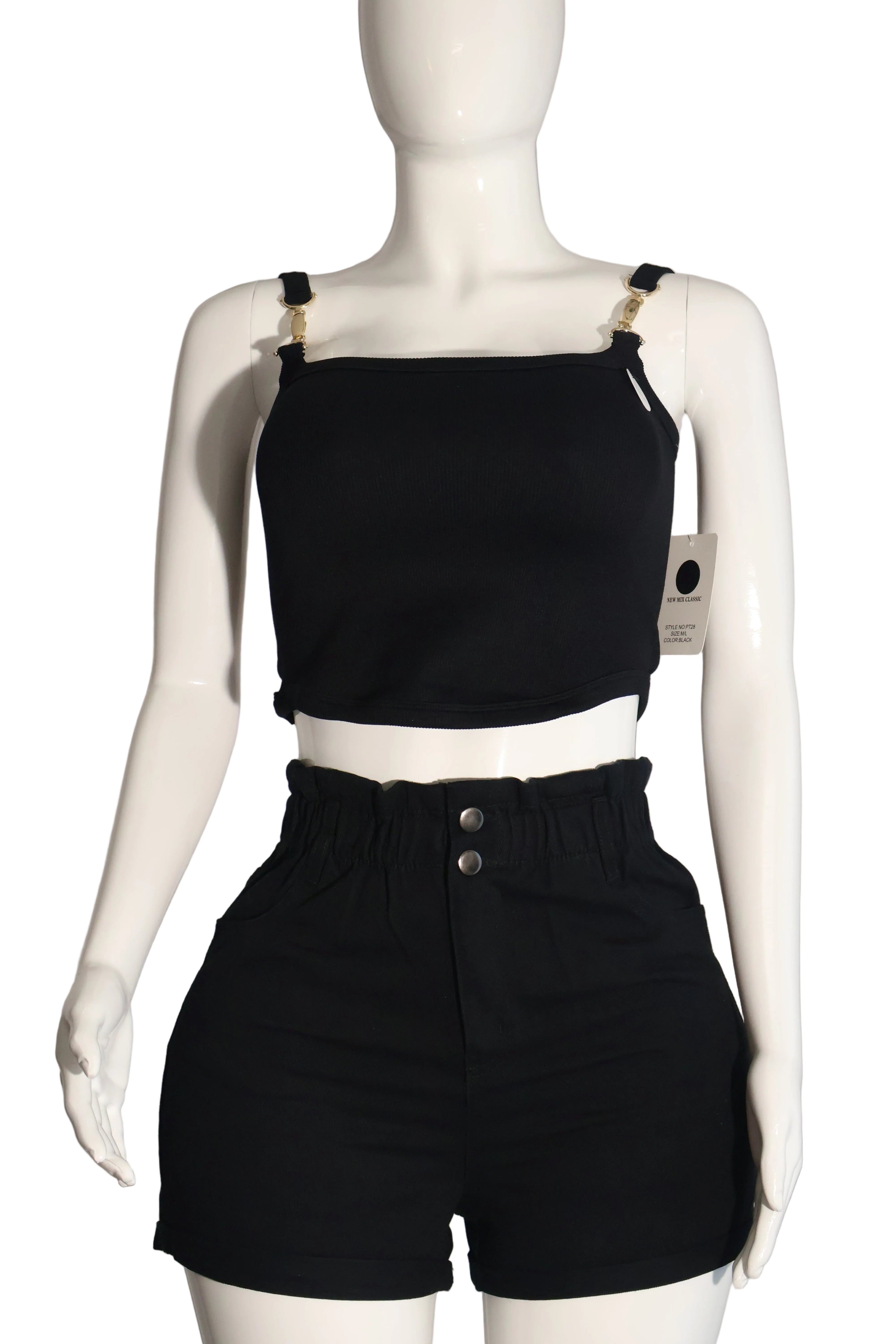 Gold Shoulder Kiss Tank Top