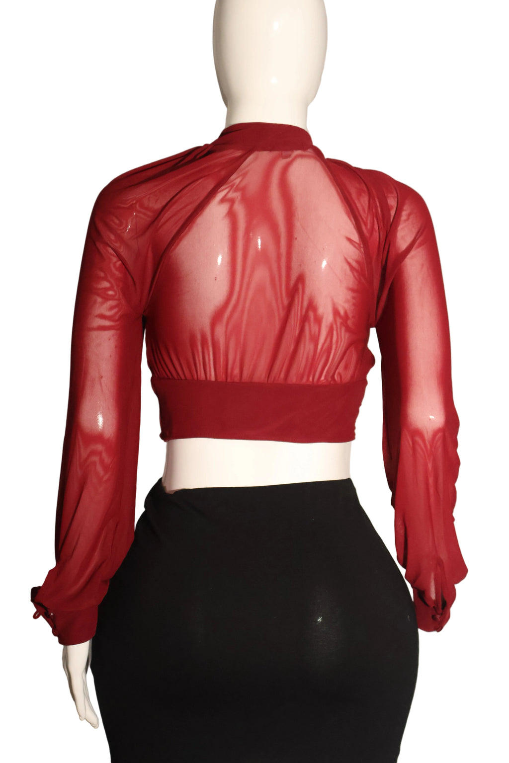 Crimson Flutter Top