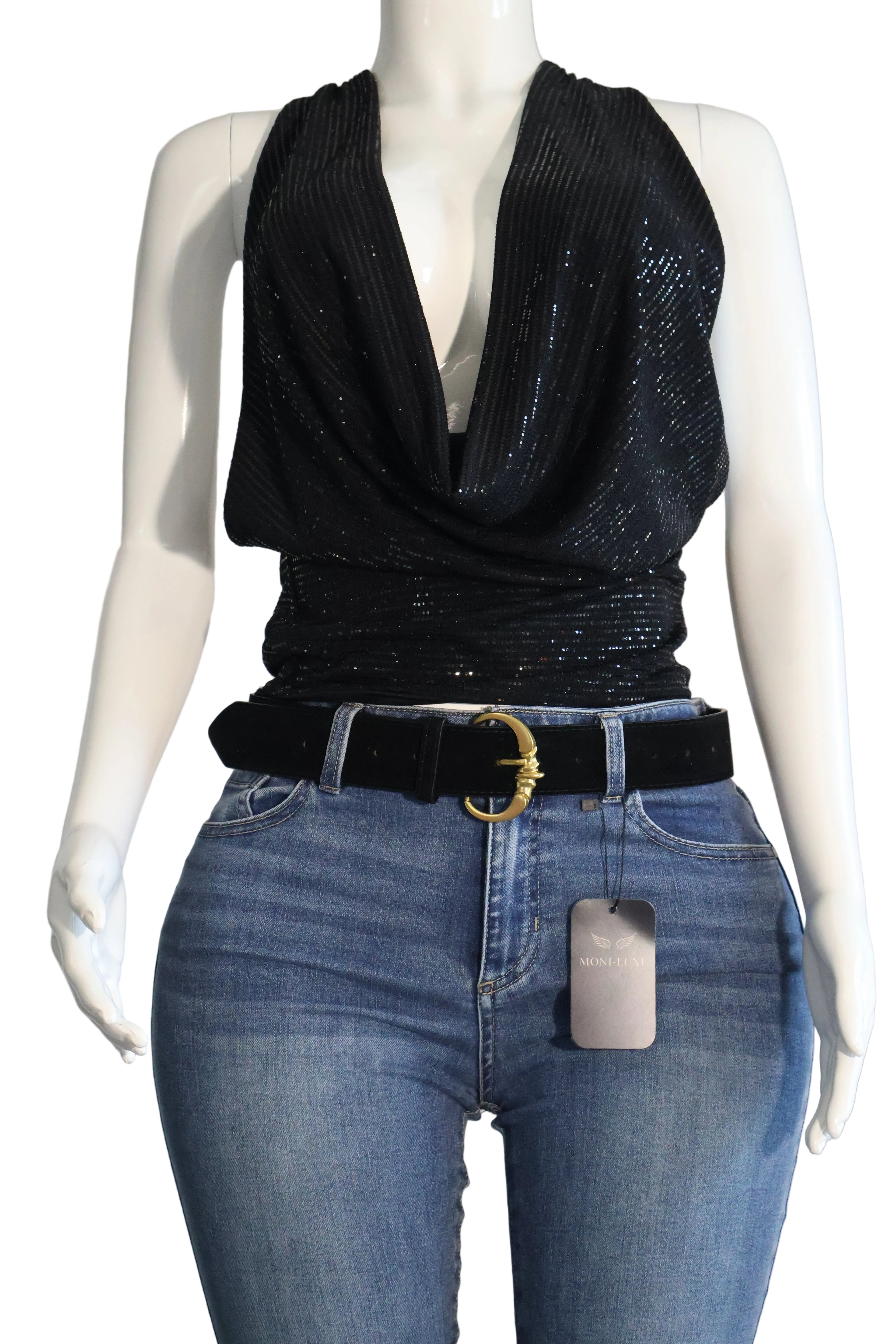 Midnight Drape Halter (Limited Drop)