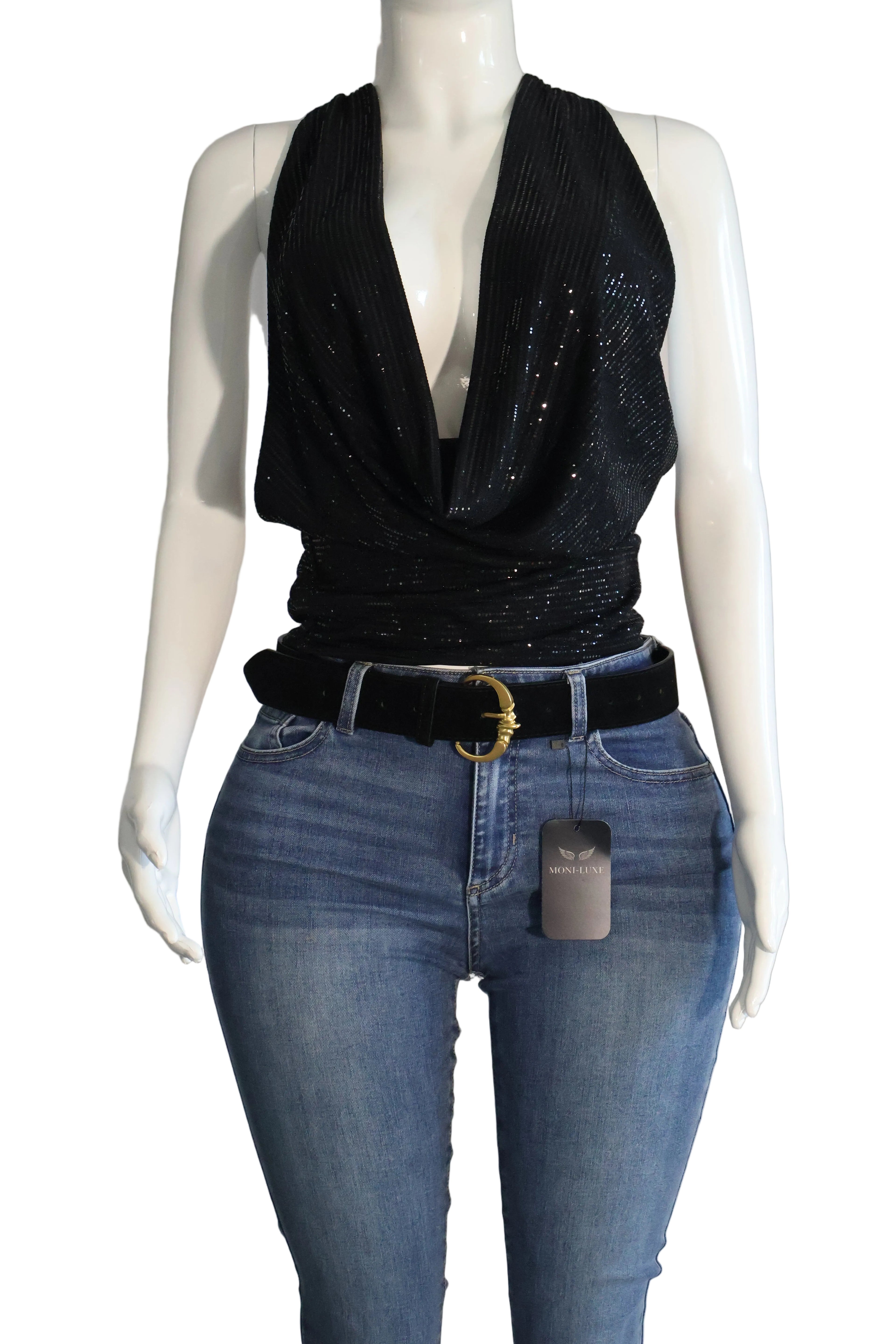 Midnight Drape Halter (Limited Drop)
