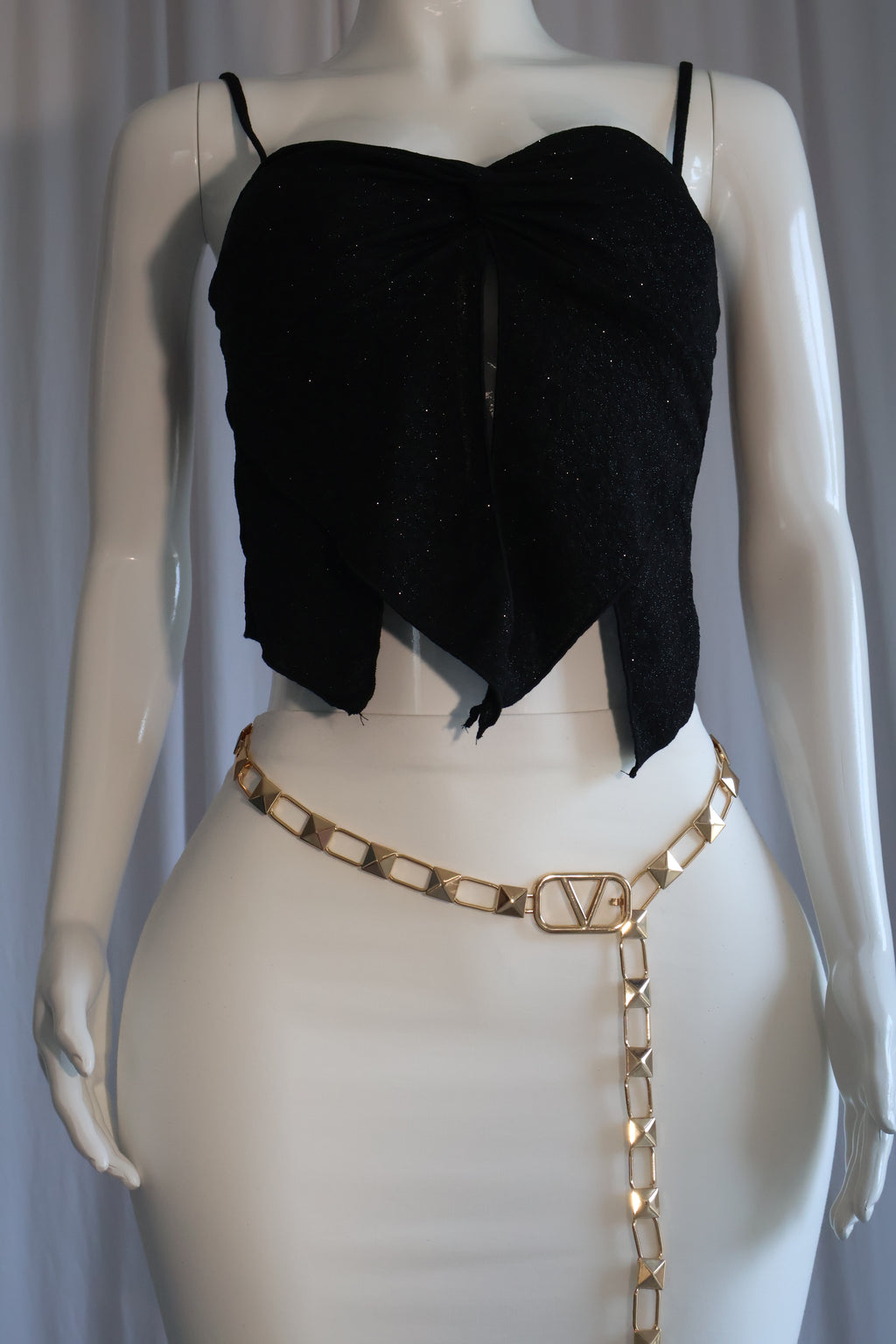 Sparkle Drape Crop Top