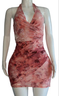 Blush Bloom Halter Dress