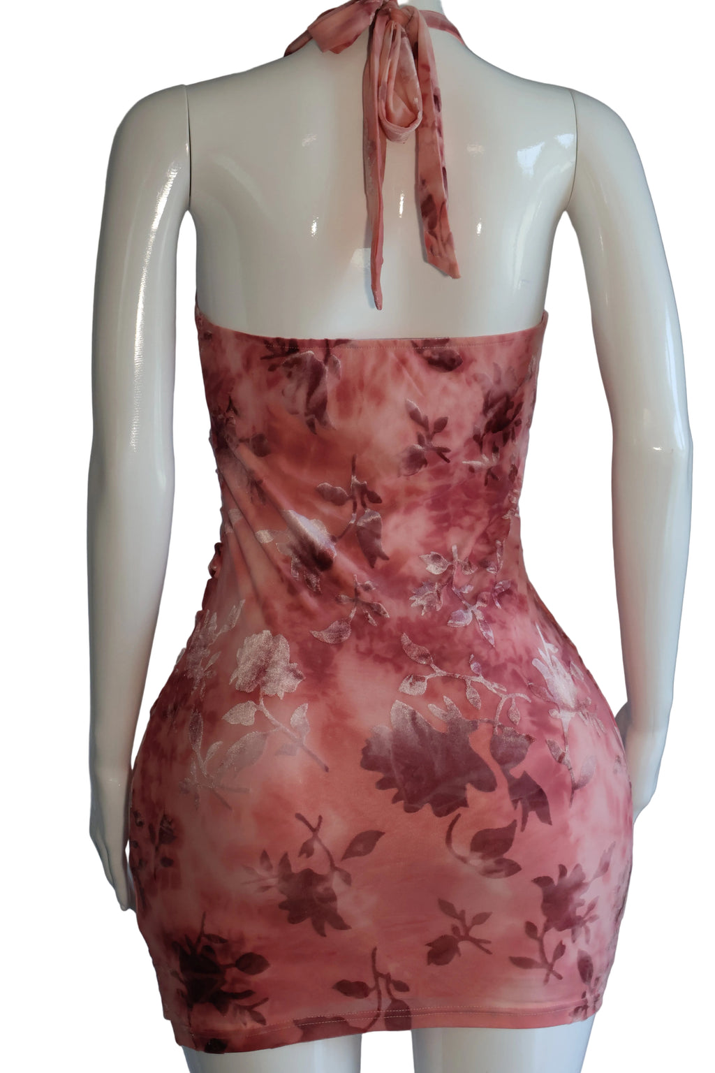 Blush Bloom Halter Dress